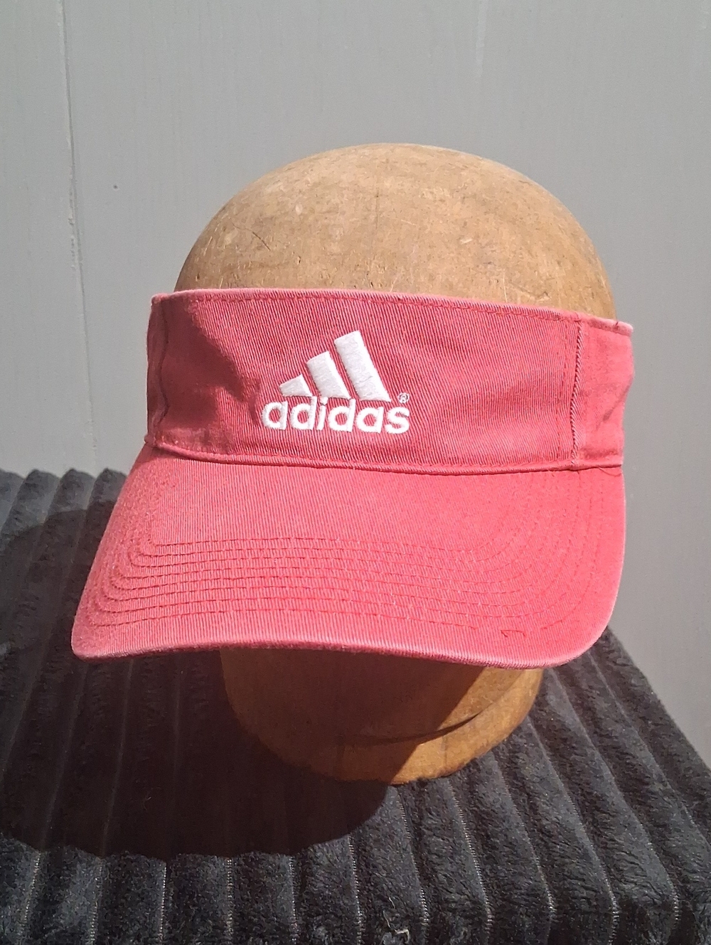 Adidas Red Visor With White Logo